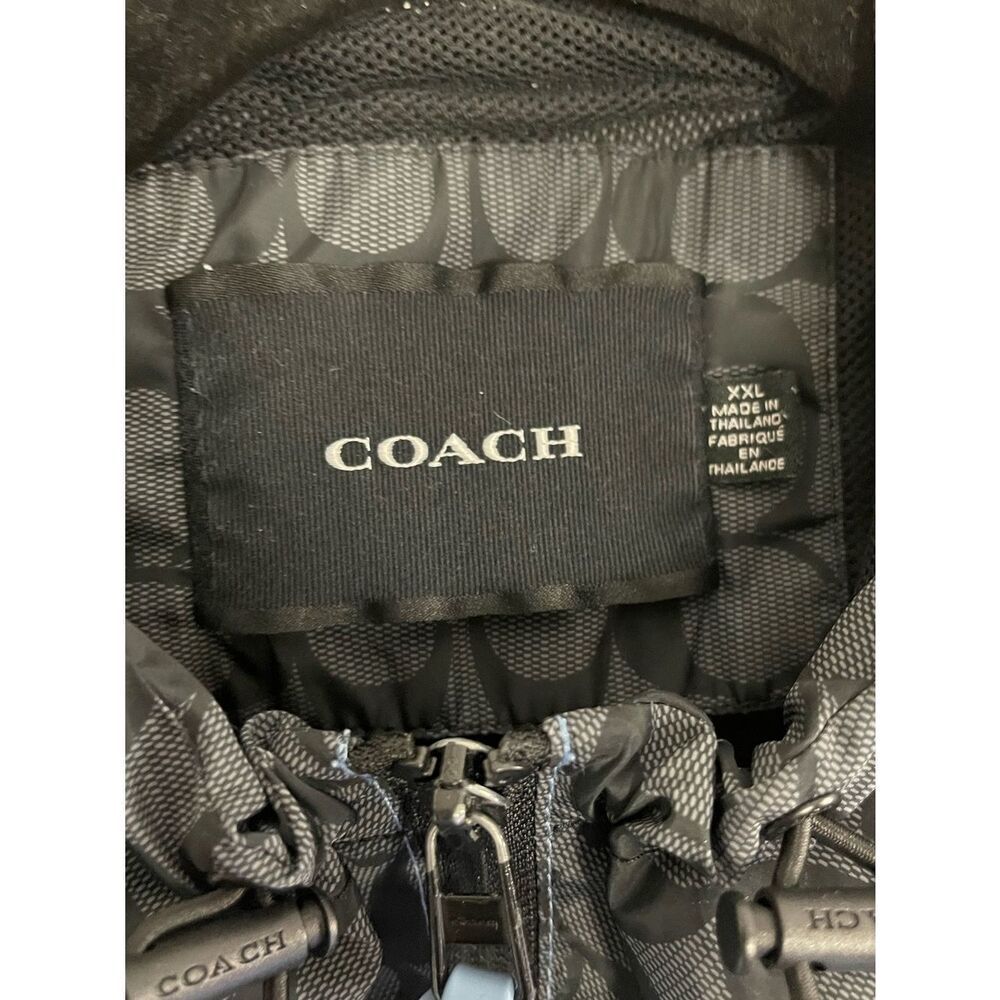 Coach Men’s Two-Tone Blue & Charcoal Windbreaker Jacket - Picture 4 of 6